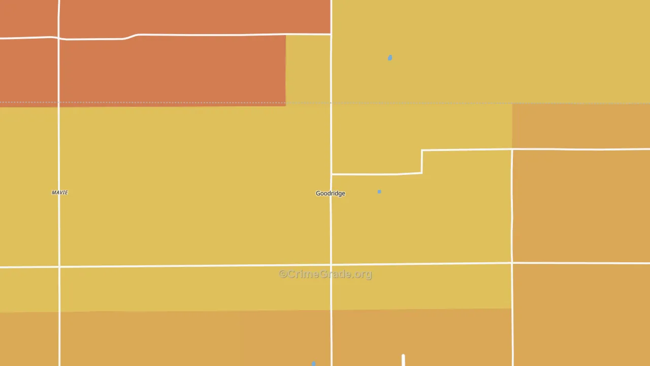 Goodridge, MN Map of Murder Rates