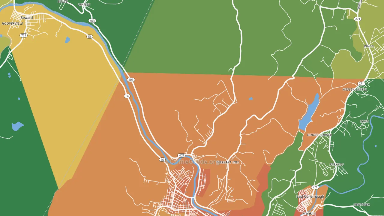 Goods Corner, PA Map of Murder Rates