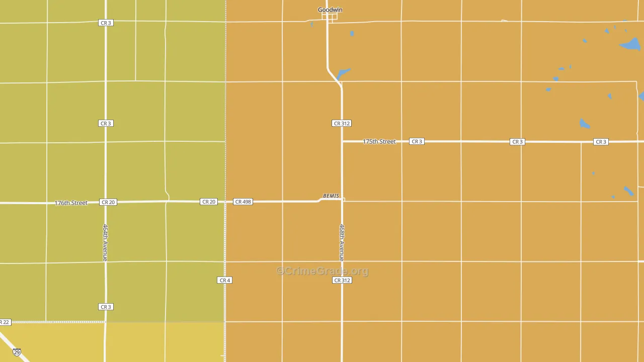Goodwin, SD Map of Murder Rates