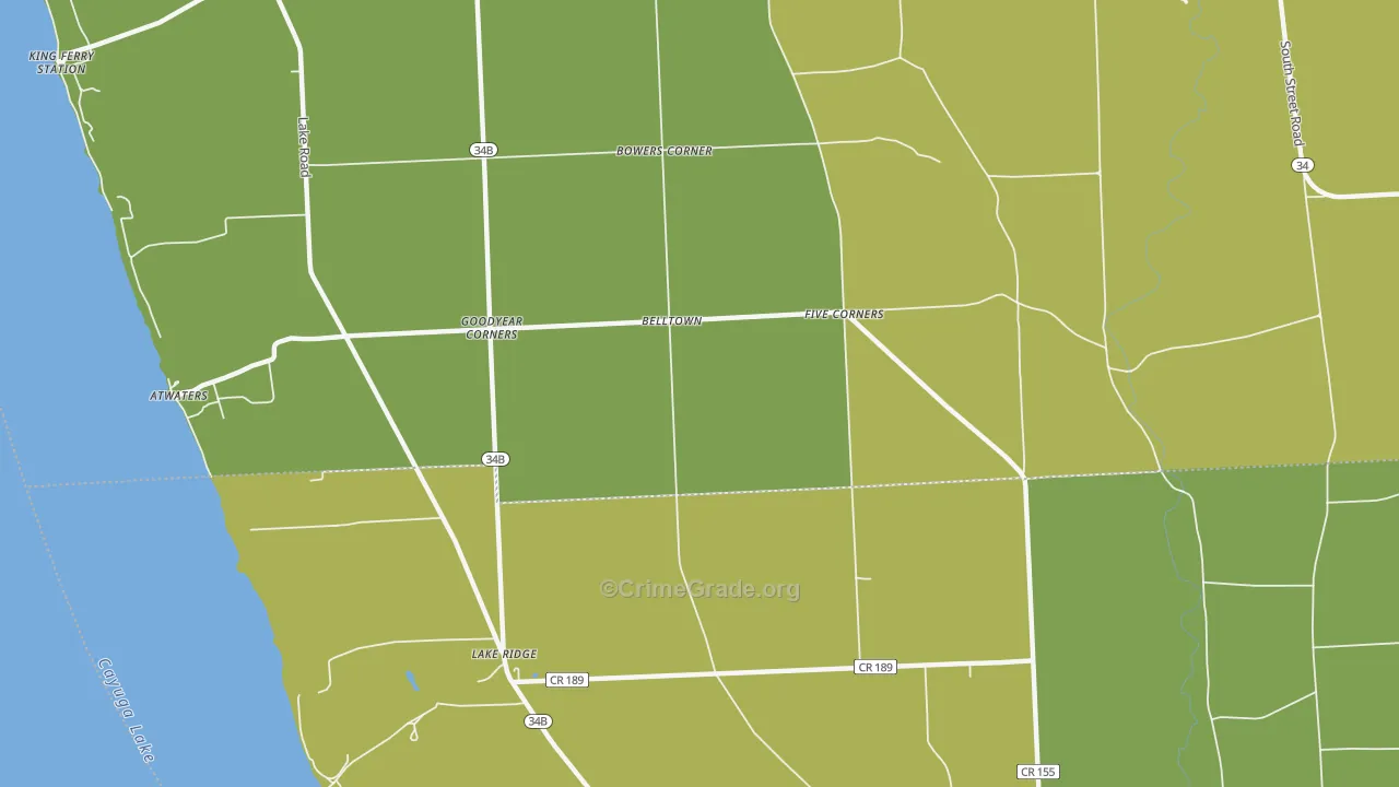 Goodyear Corners, NY Map of Murder Rates