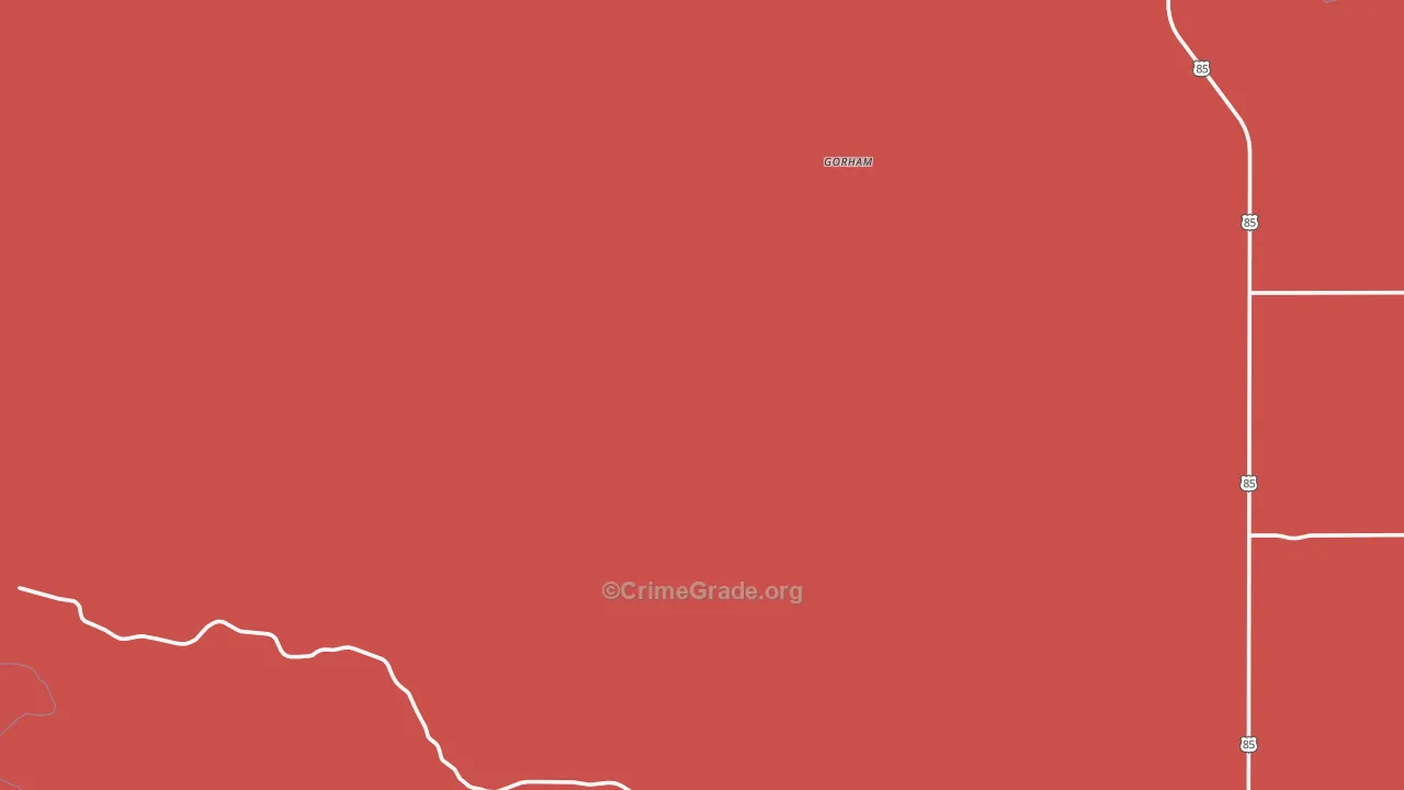 Gorham, ND Map of Murder Rates