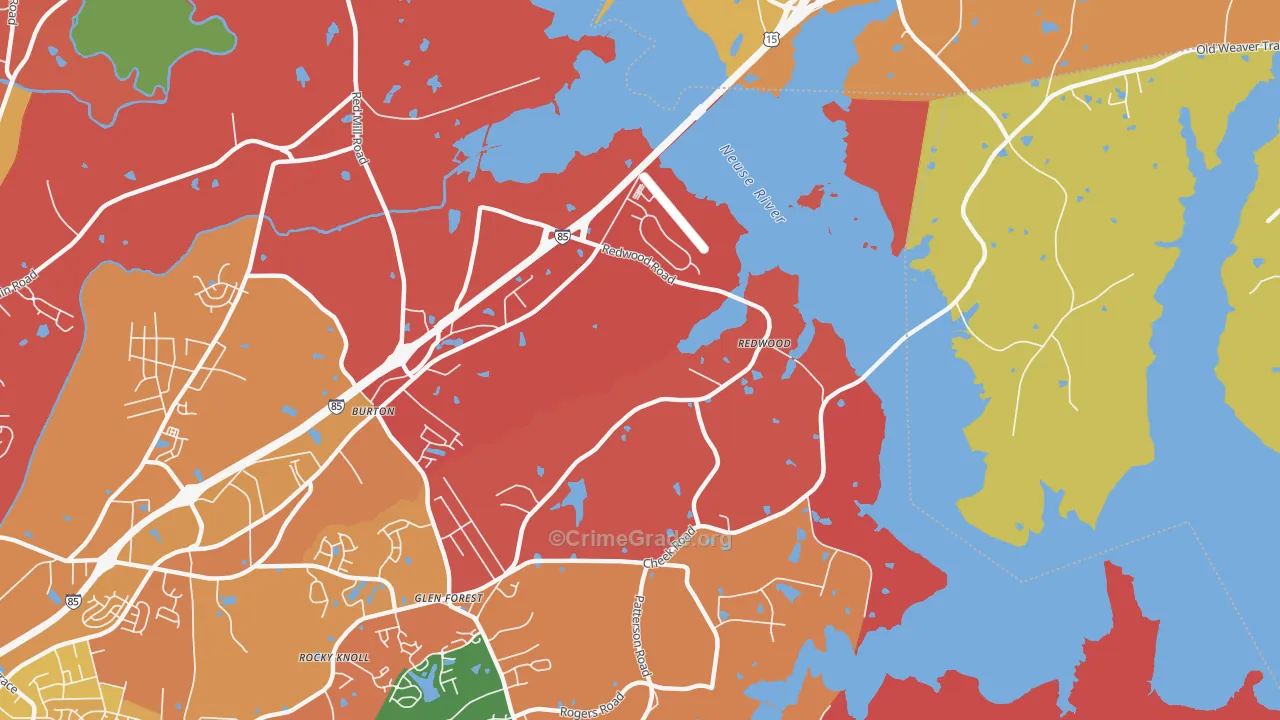 Gorman, NC Map of Murder Rates