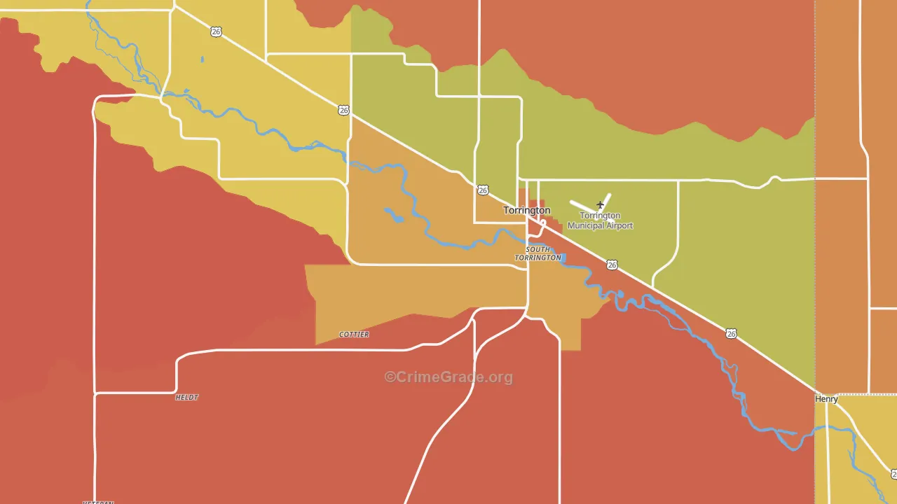 Goshen County, WY Map of Murder Rates