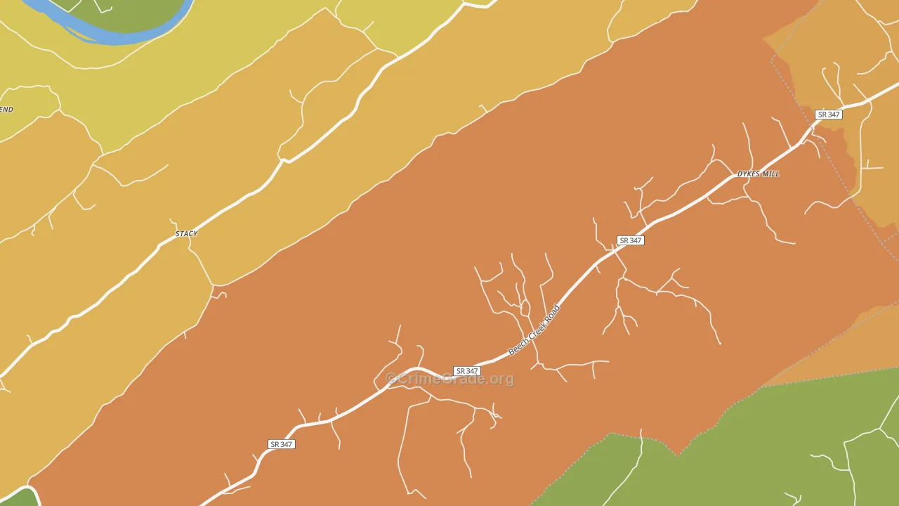 Goshen, TN Map of Murder Rates