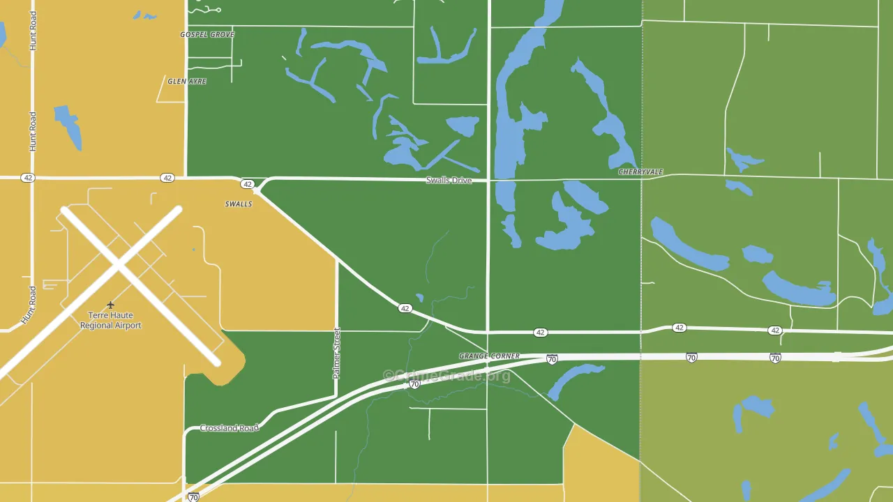 Gospel Grove, IN Map of Murder Rates