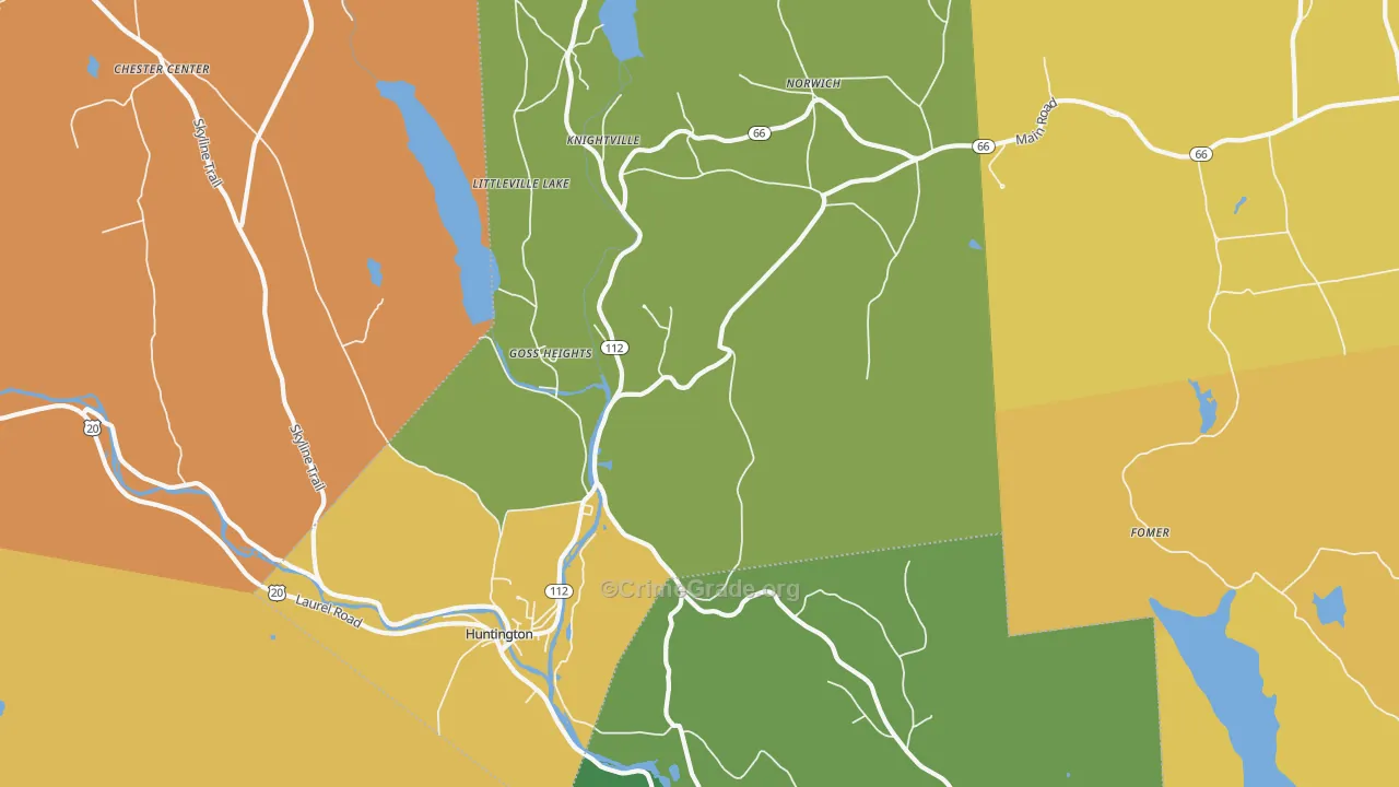 Goss Heights, MA Map of Murder Rates