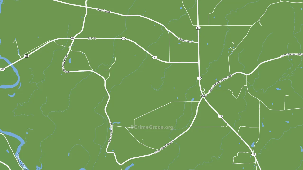 Goss, MS Map of Murder Rates