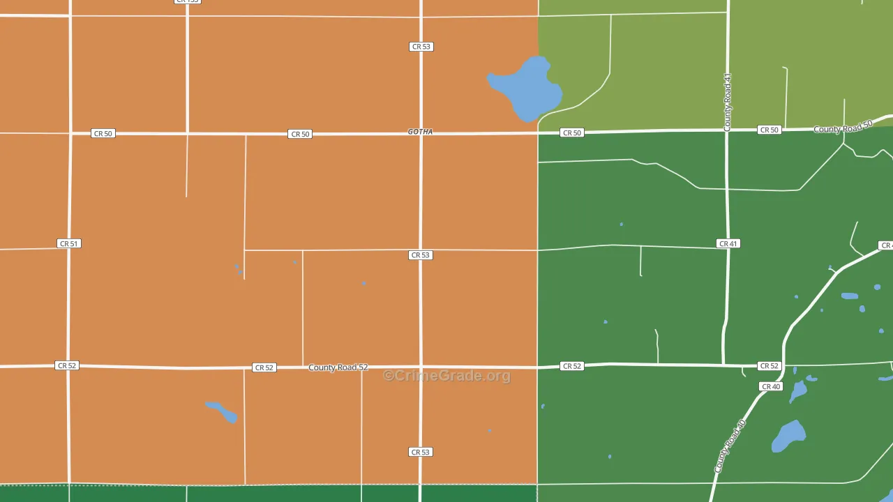Gotha, MN Map of Murder Rates
