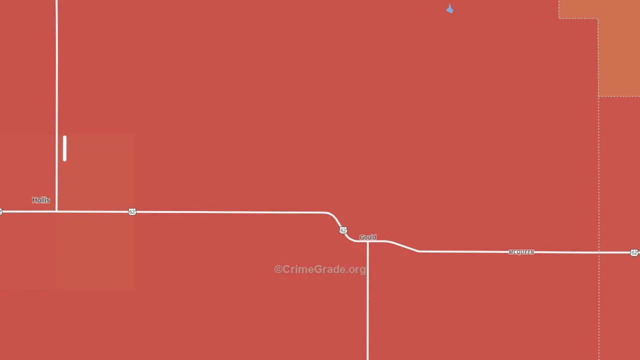 Gould, OK Map of Murder Rates