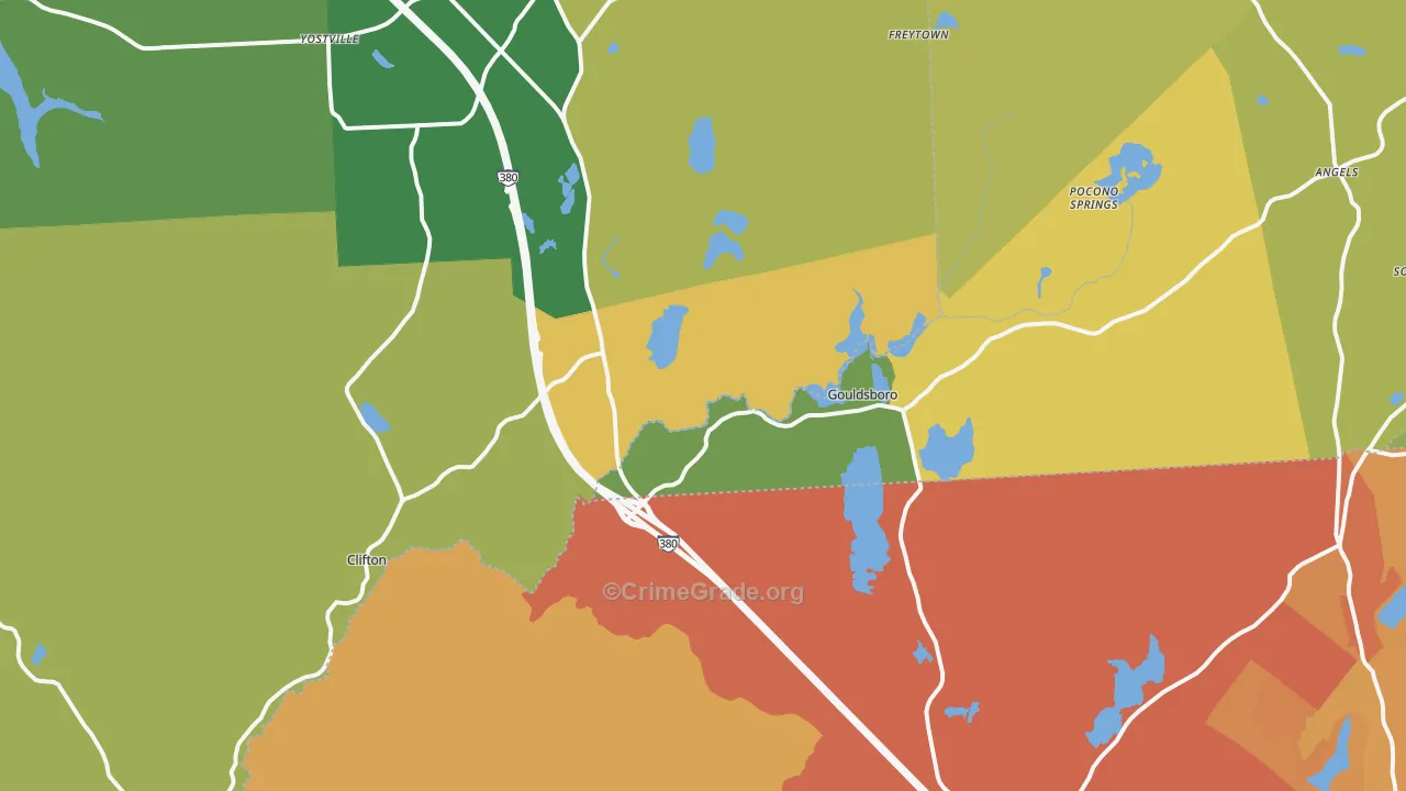 Gouldsboro, PA Map of Murder Rates