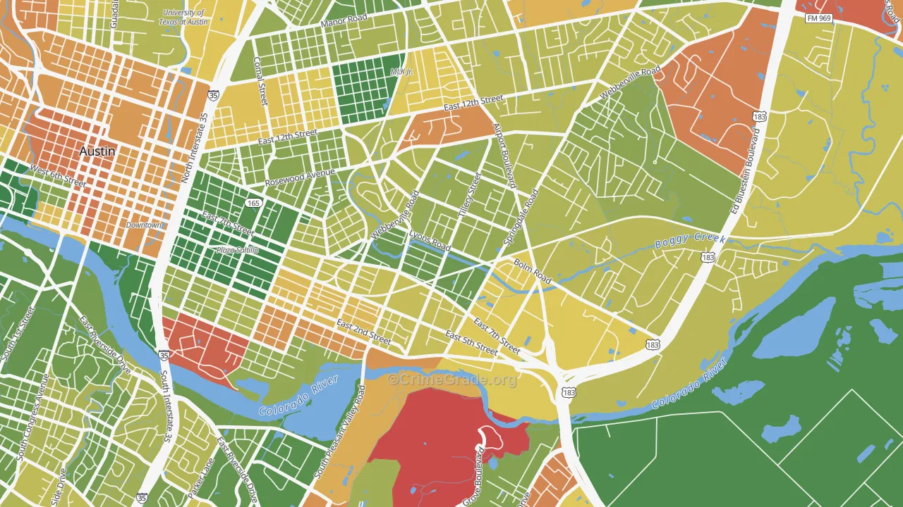 Govalle, Austin, TX Map of Murder Rates