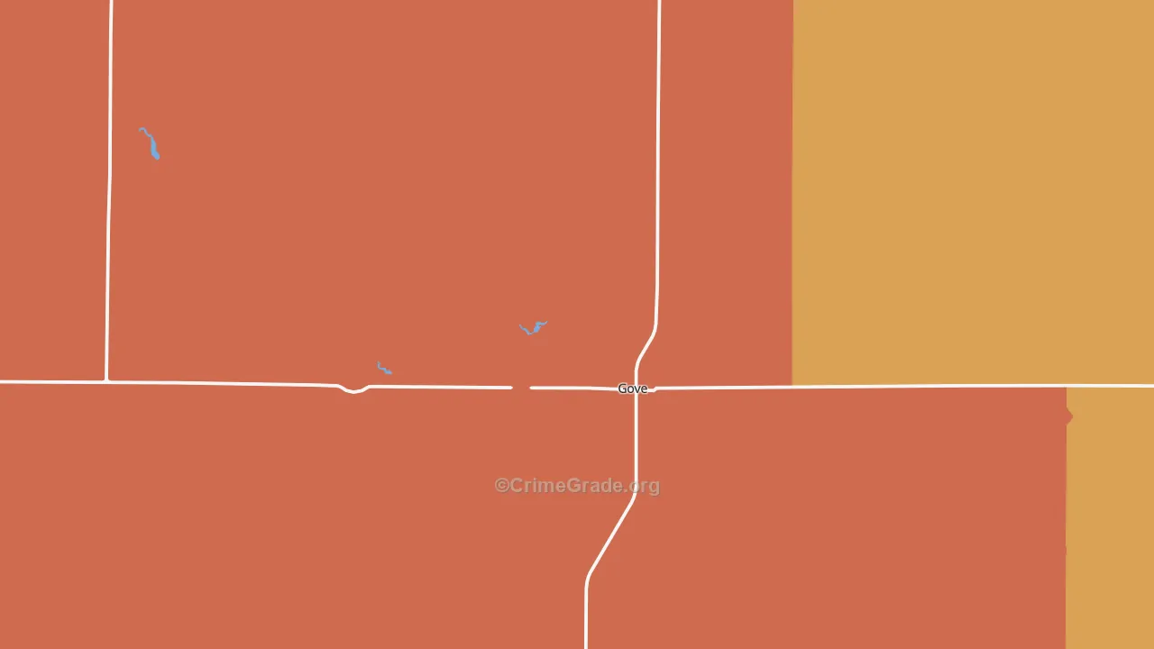 Gove City, KS Map of Murder Rates