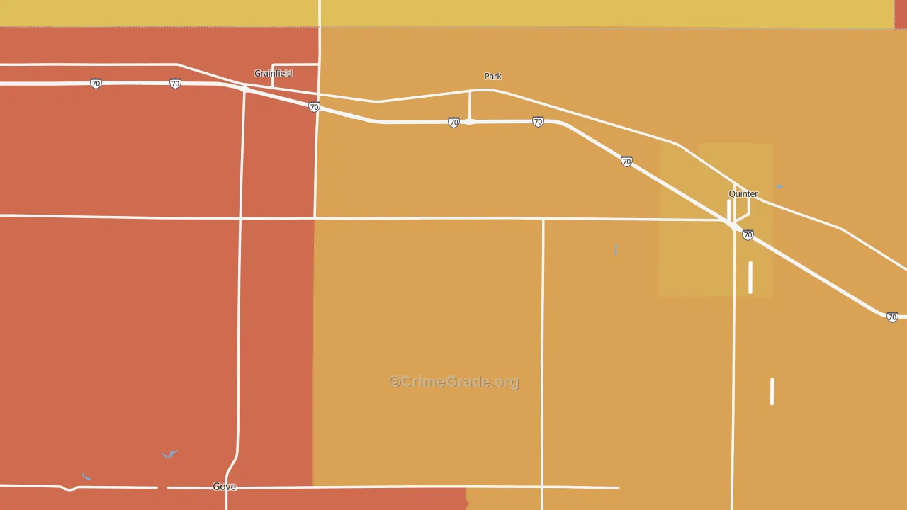 Gove County, KS Map of Murder Rates