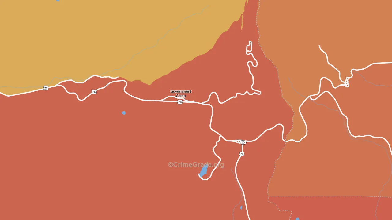 Government Camp, OR Map of Murder Rates