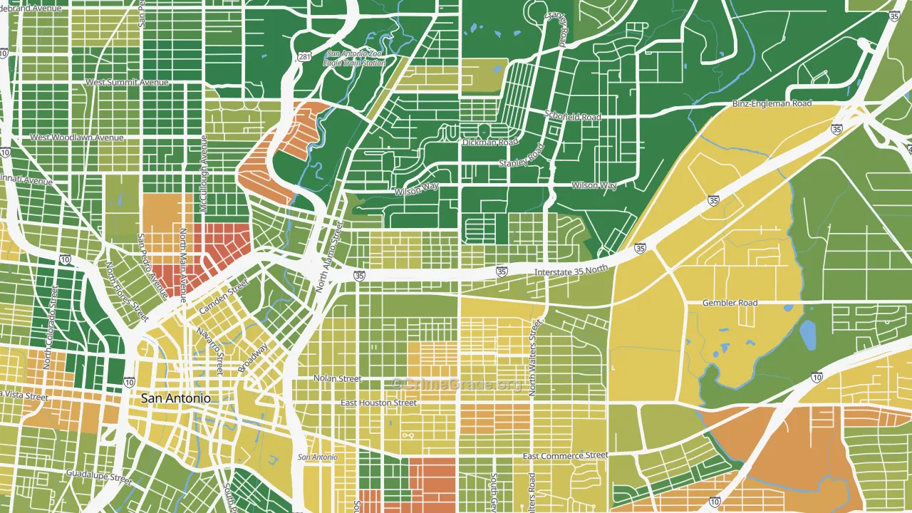 Government Hill Alliance, San Antonio, TX Map of Murder Rates