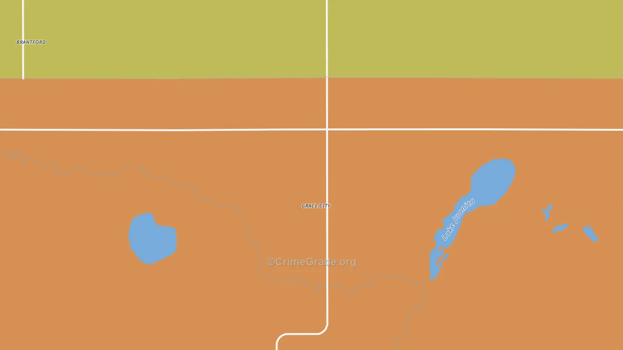 Grace City, ND Map of Murder Rates