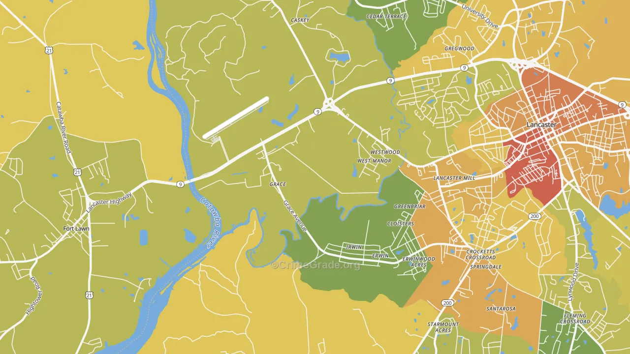Grace, SC Map of Murder Rates
