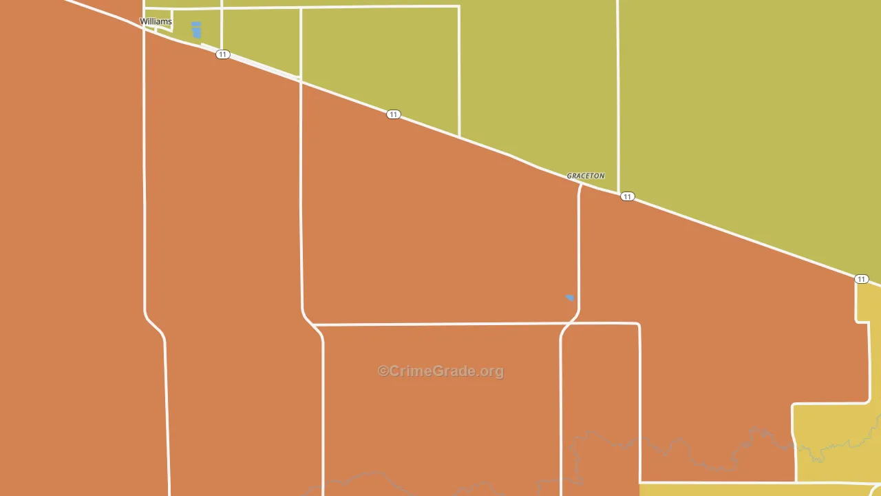 Graceton, MN Map of Murder Rates
