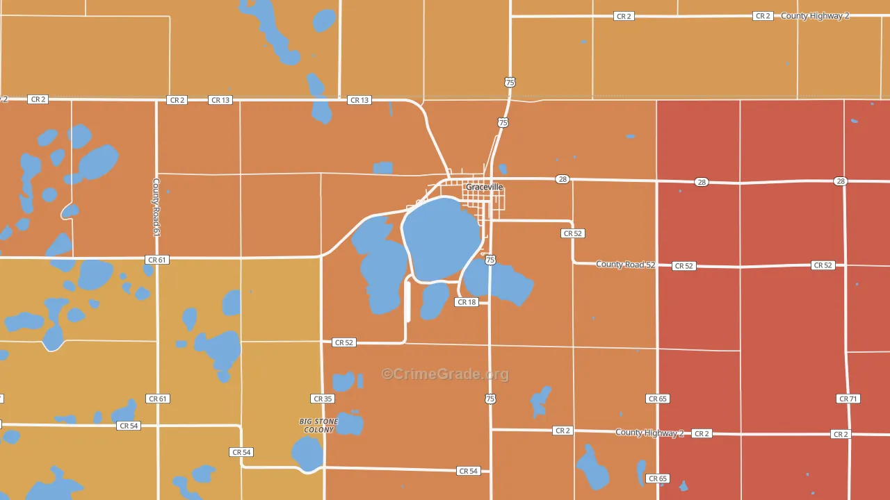 Graceville, MN Map of Murder Rates