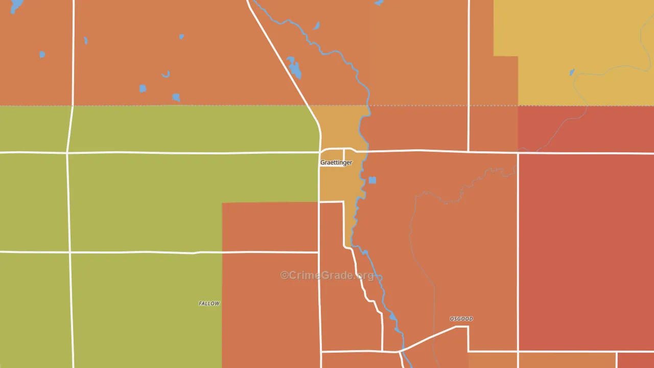 Graettinger, IA Map of Murder Rates