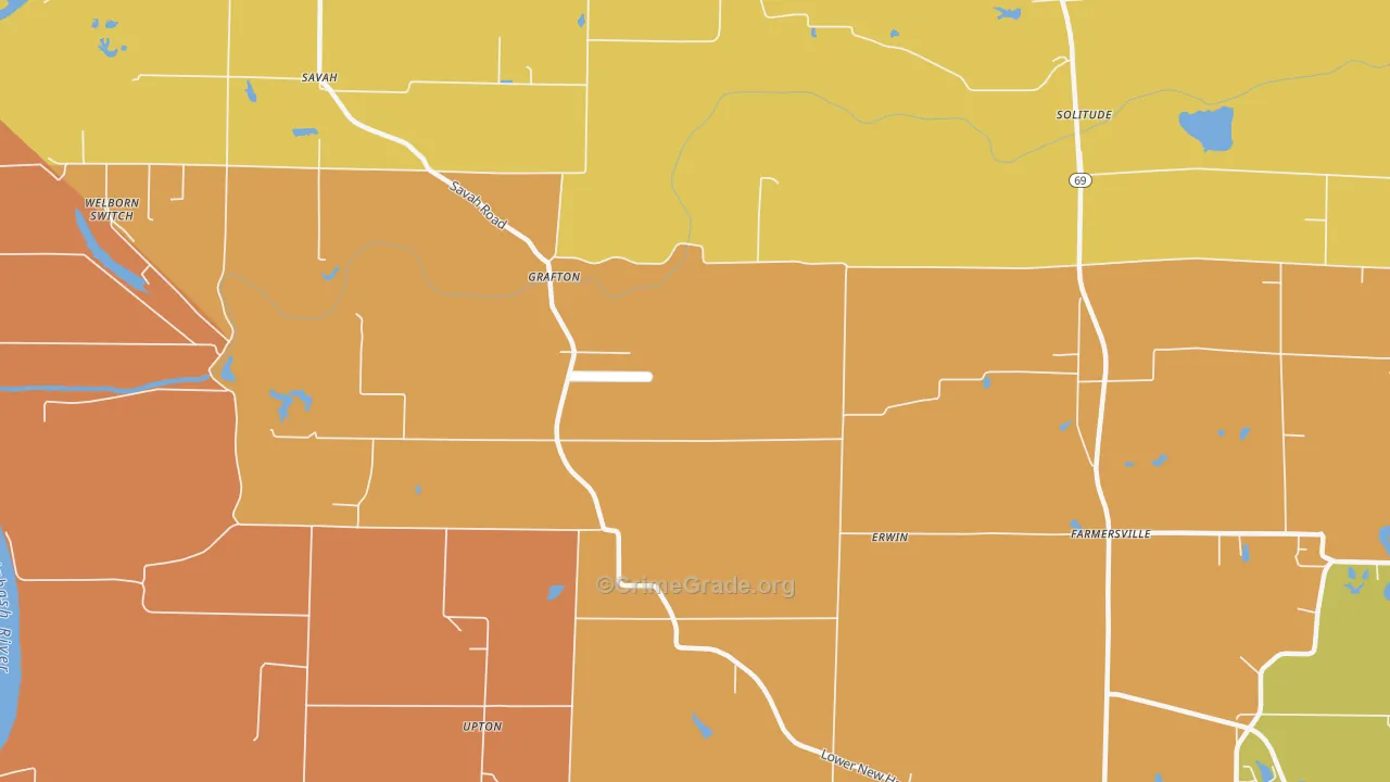 Grafton, IN Map of Murder Rates