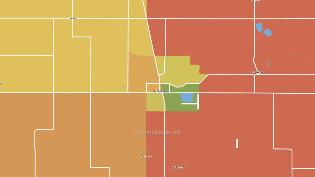 Grafton, ND Map of Murder Rates