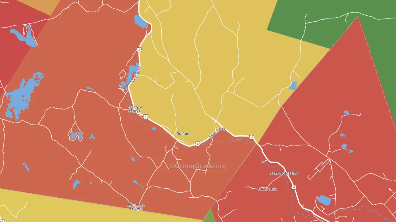 Grafton, NH Map of Murder Rates