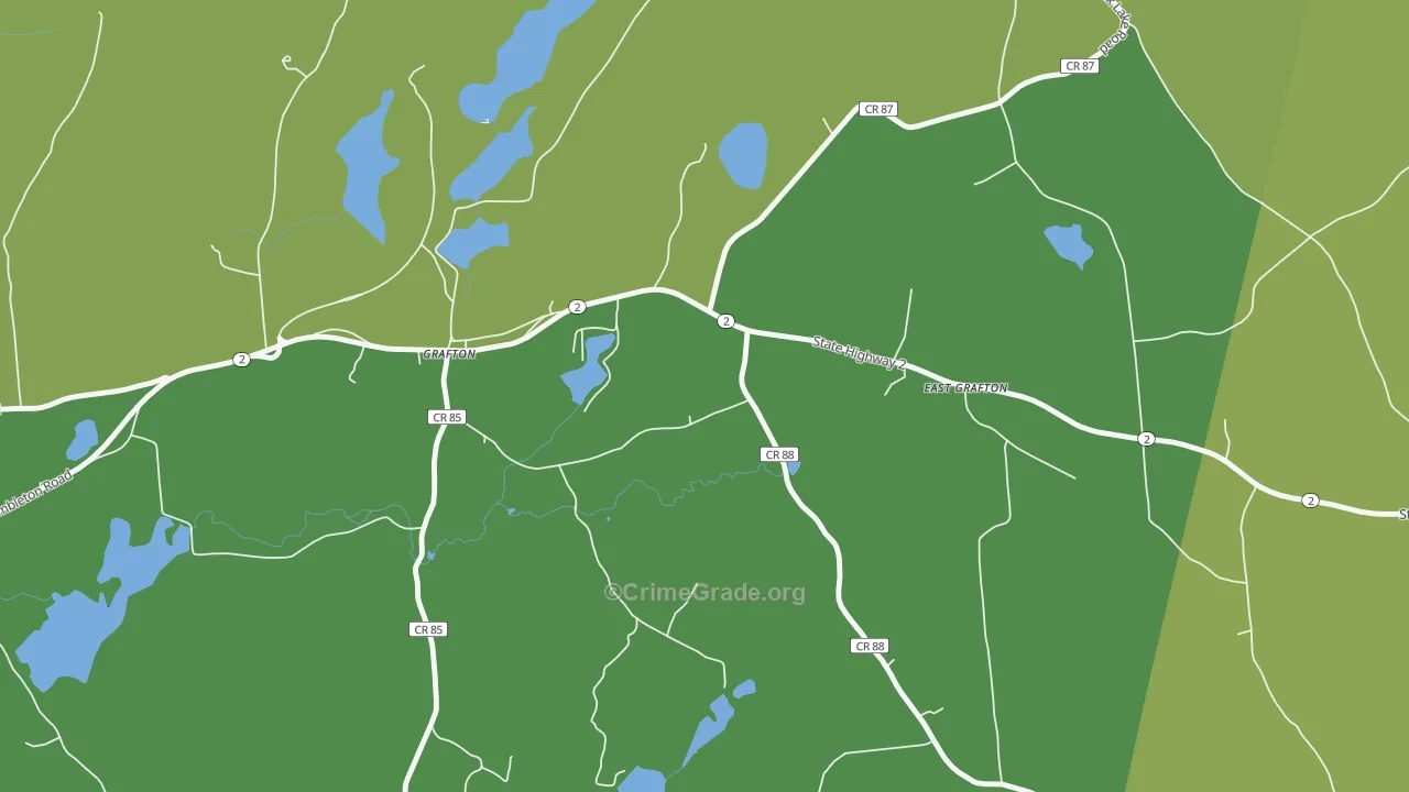 Grafton, NY Map of Murder Rates