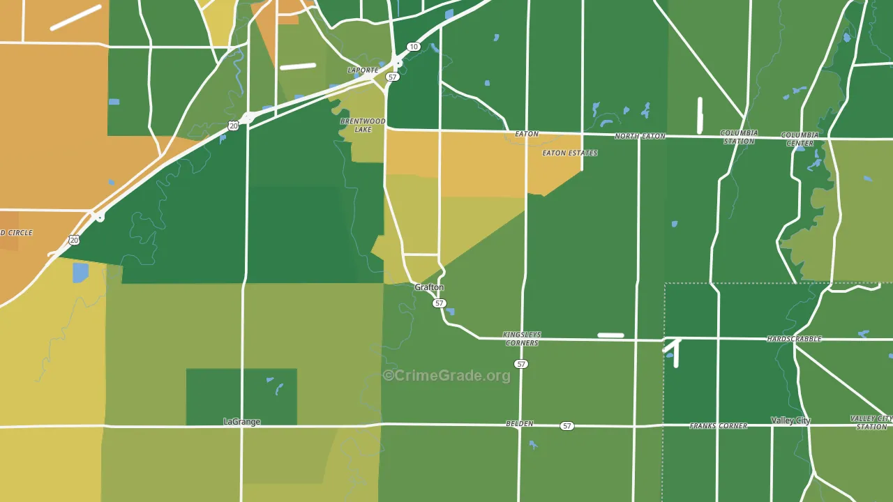 Grafton, OH Map of Murder Rates