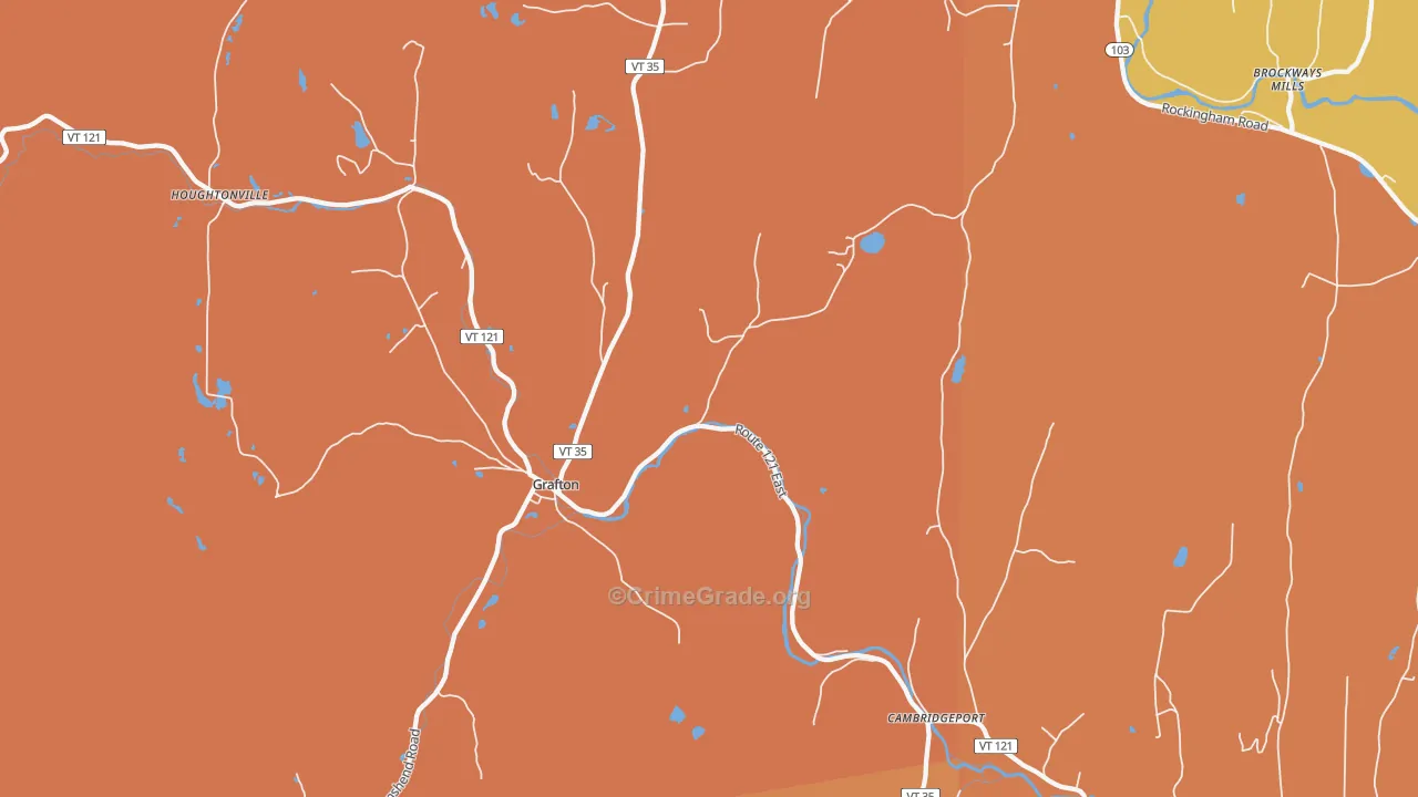 Grafton, VT Map of Murder Rates