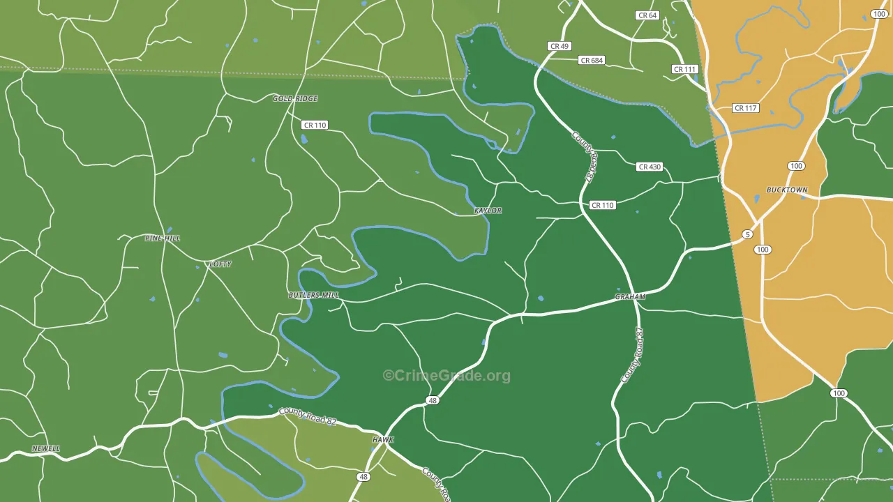 Graham, AL Map of Murder Rates
