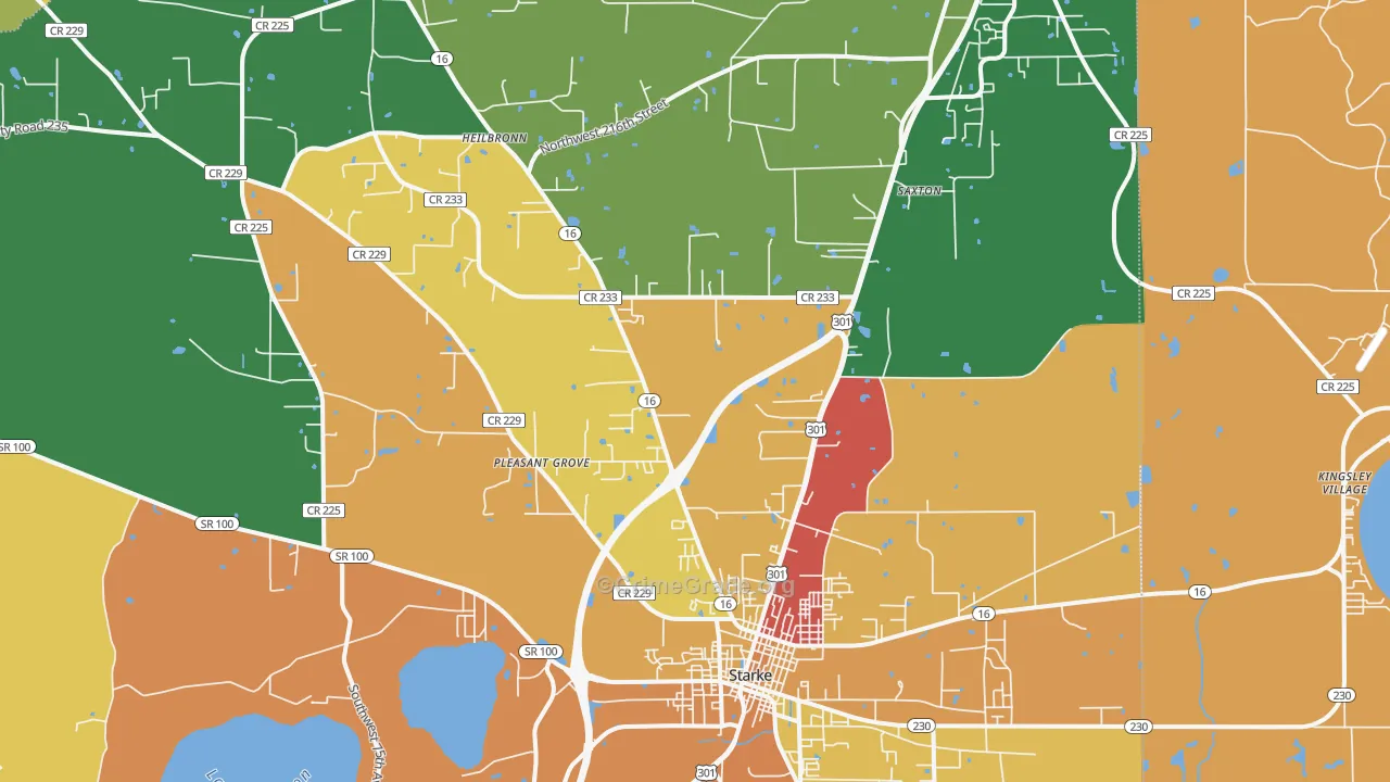 Graham, FL Map of Murder Rates