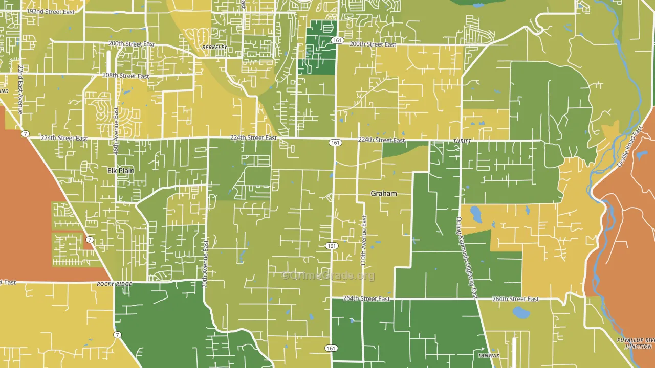 Graham, WA Map of Murder Rates
