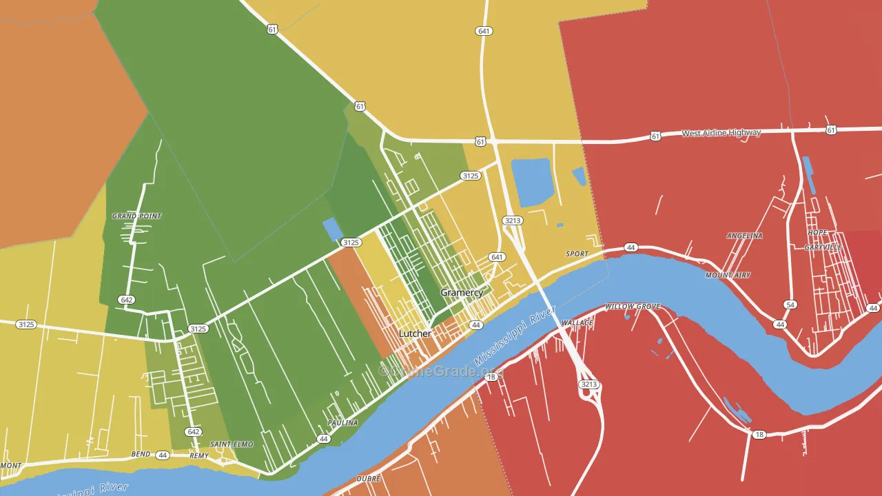 Gramercy, LA Map of Murder Rates