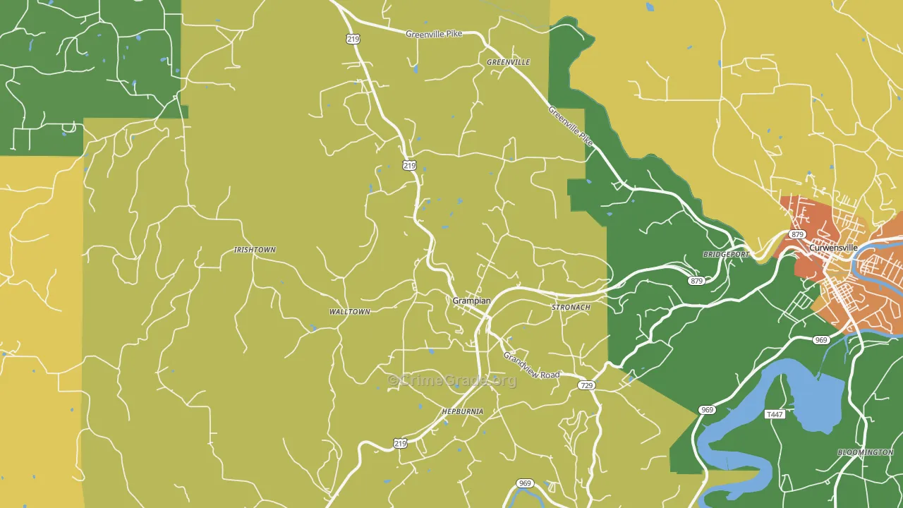 Grampian, PA Map of Murder Rates