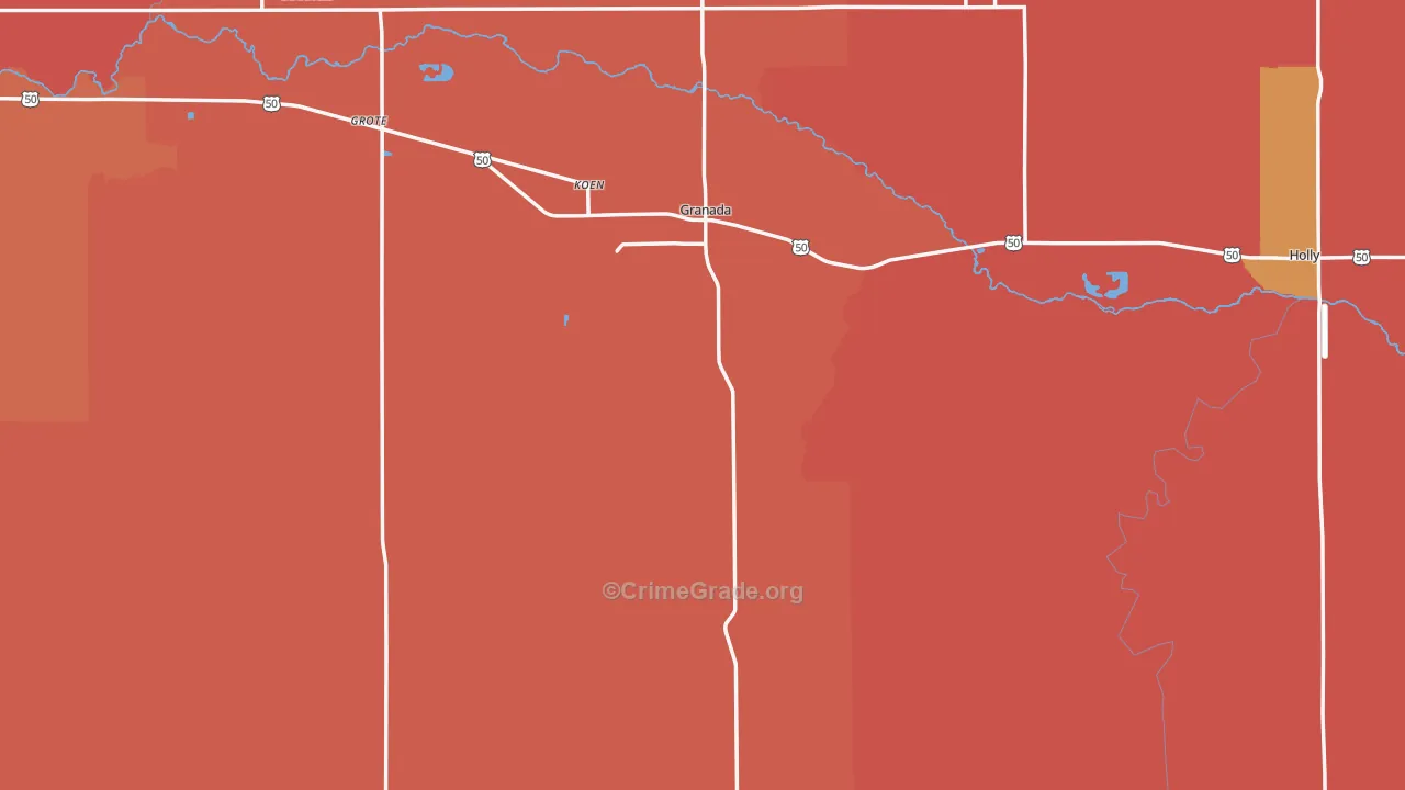 Granada, CO Map of Murder Rates