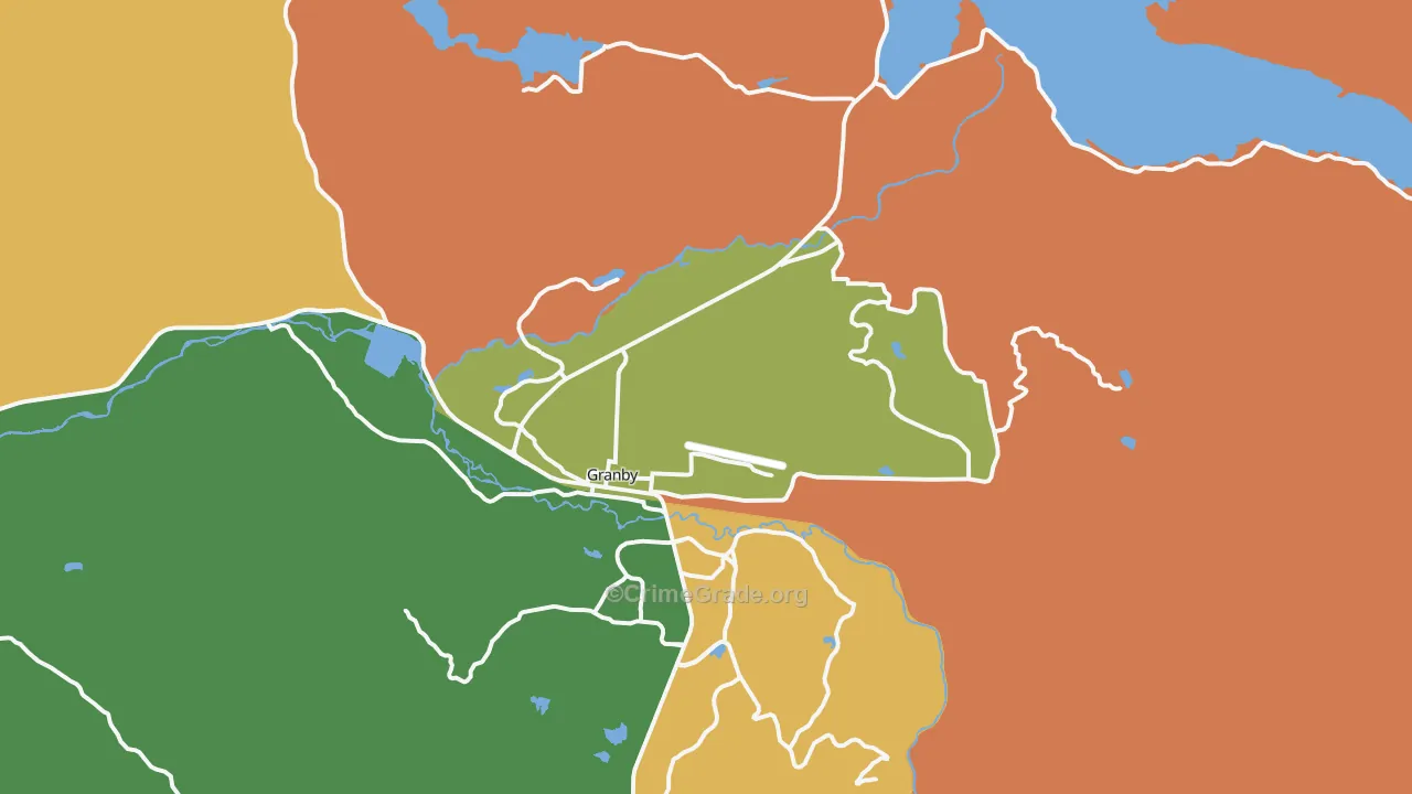 Granby, CO Map of Murder Rates
