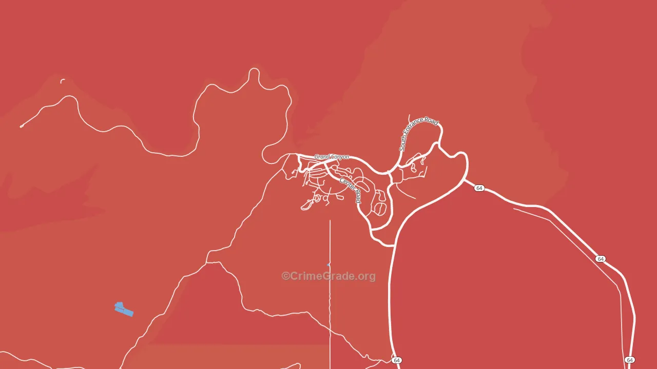 Grand Canyon Village, AZ Map of Murder Rates