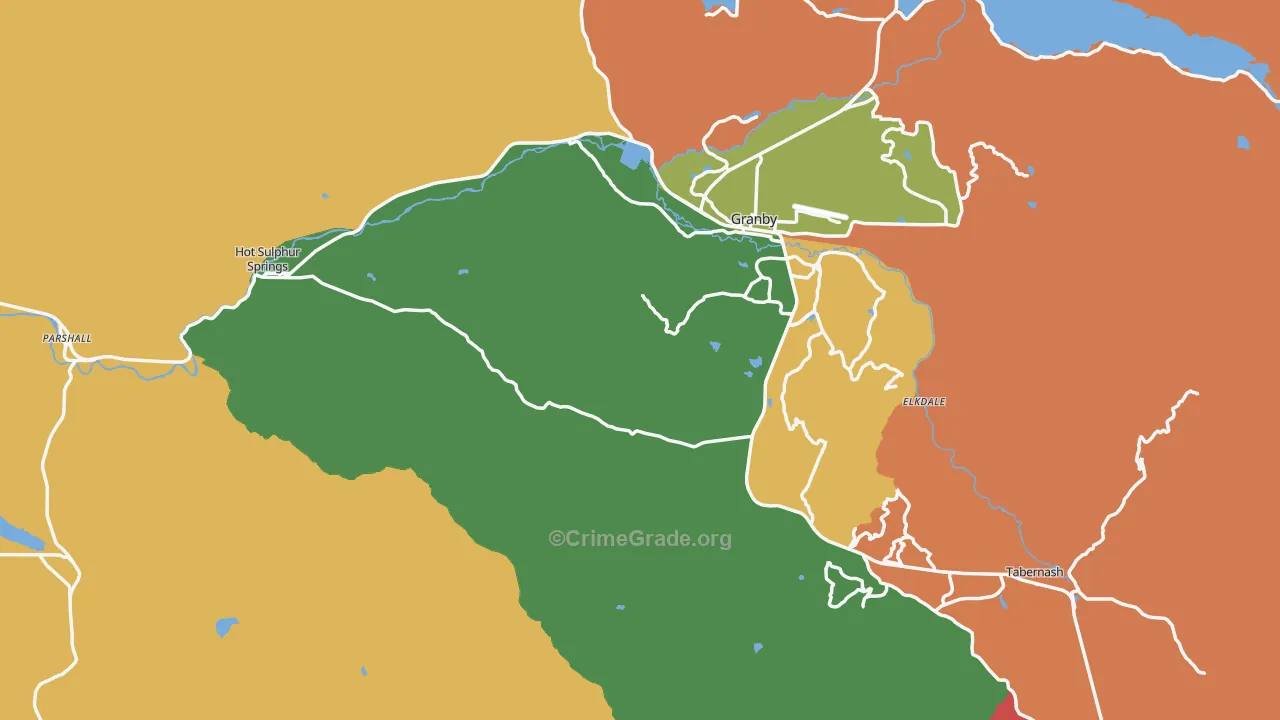 Grand County, CO Map of Murder Rates