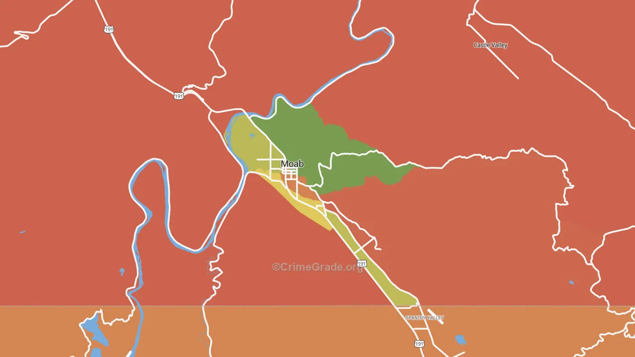 Grand County, UT Map of Murder Rates
