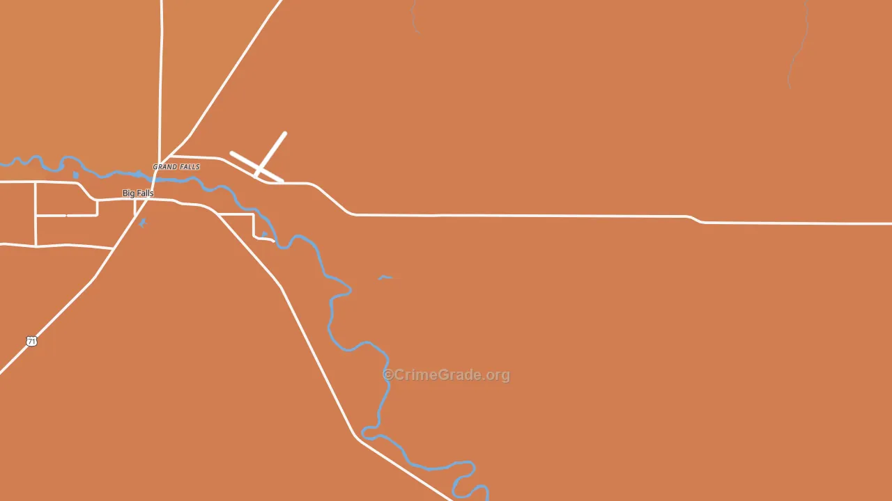 Grand Falls, MN Map of Murder Rates