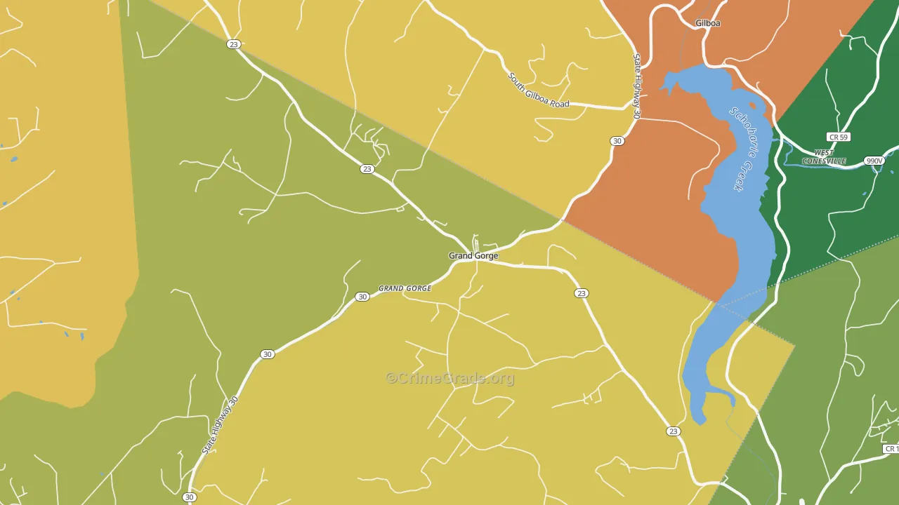 Grand Gorge, NY Map of Murder Rates