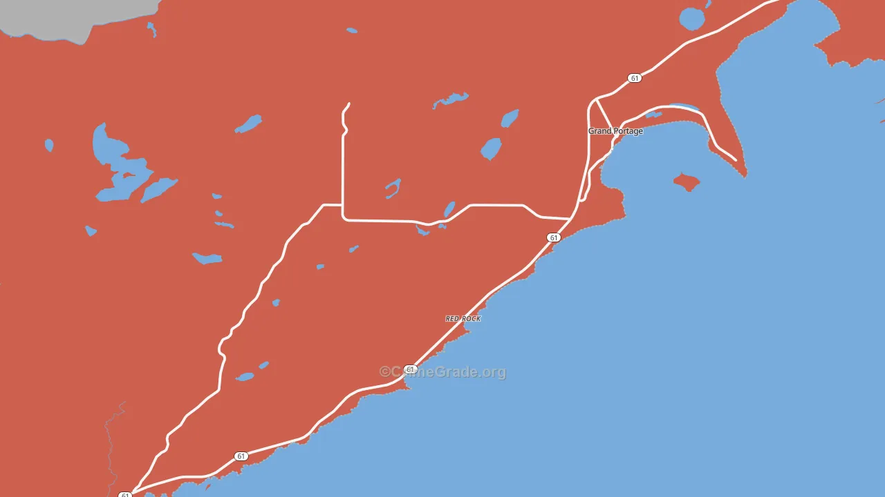 Grand Portage, MN Map of Murder Rates