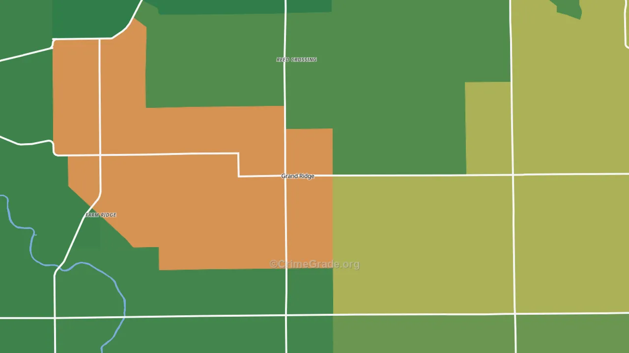 Grand Ridge, IL Map of Murder Rates
