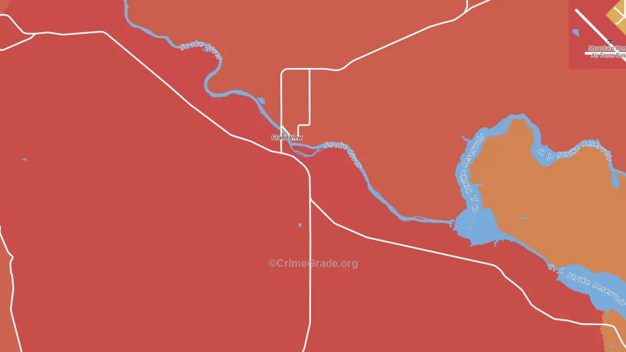 Grand View, ID Map of Murder Rates