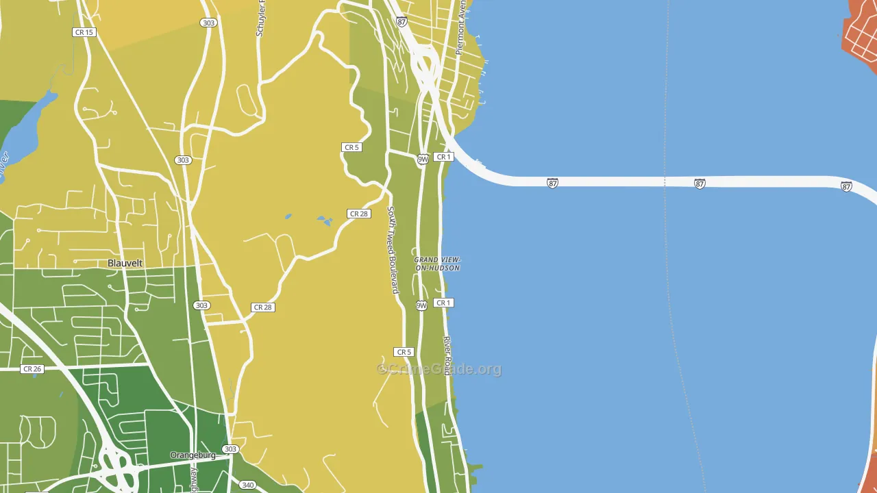 Grand View-on-Hudson, NY Map of Murder Rates