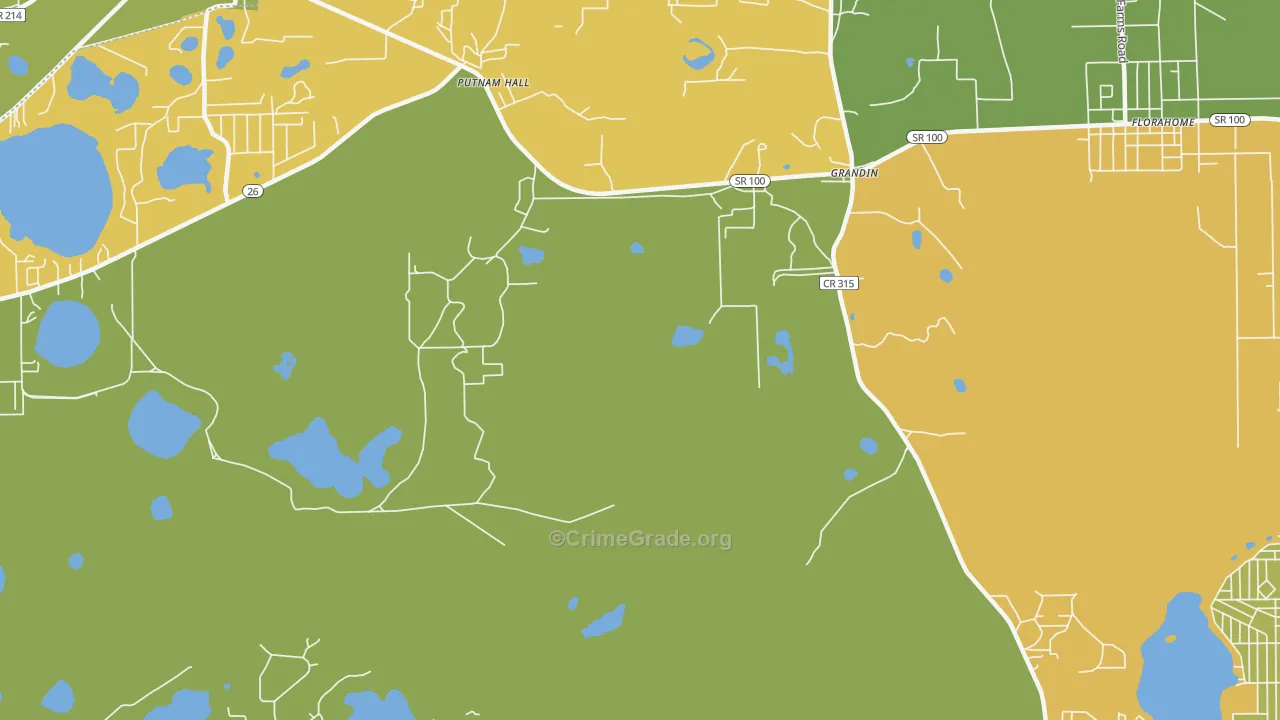 Grandin, FL Map of Murder Rates