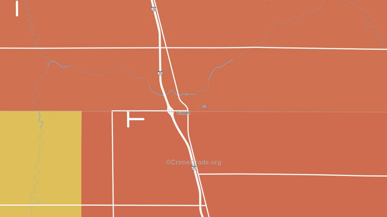 Grandin, ND Map of Murder Rates