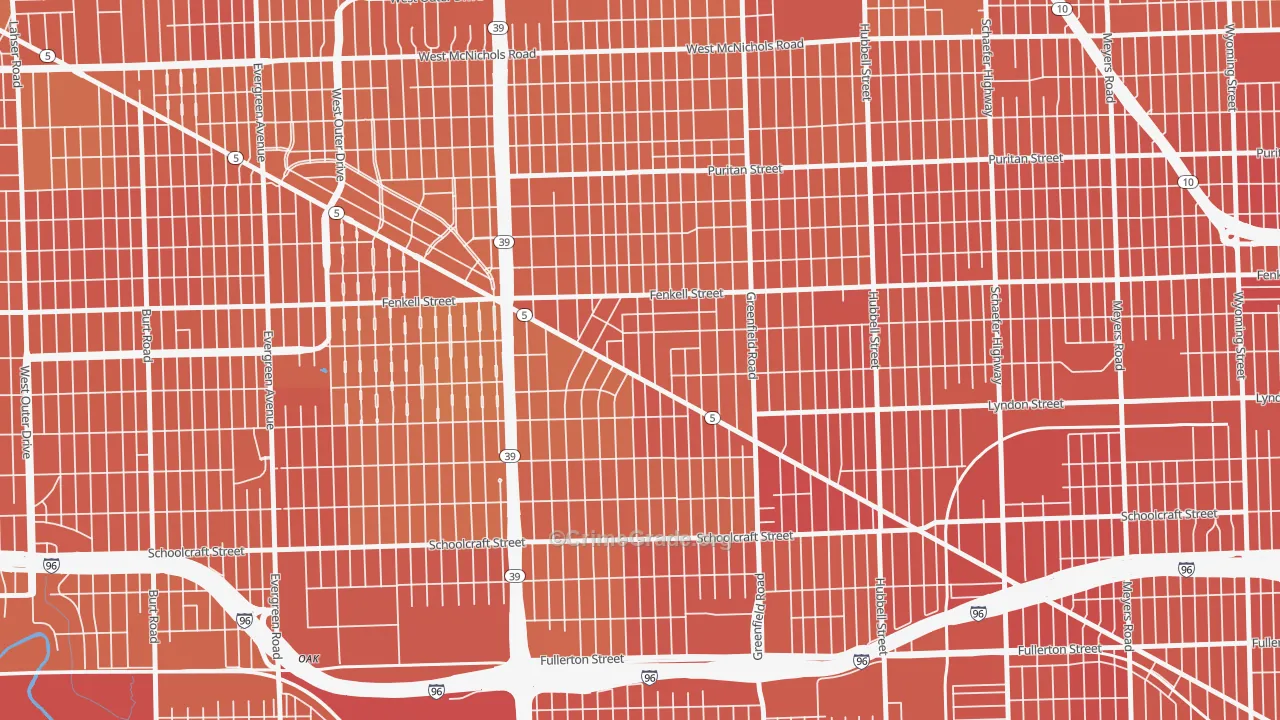 Grandmont-Rosedale, Detroit, MI Map of Murder Rates