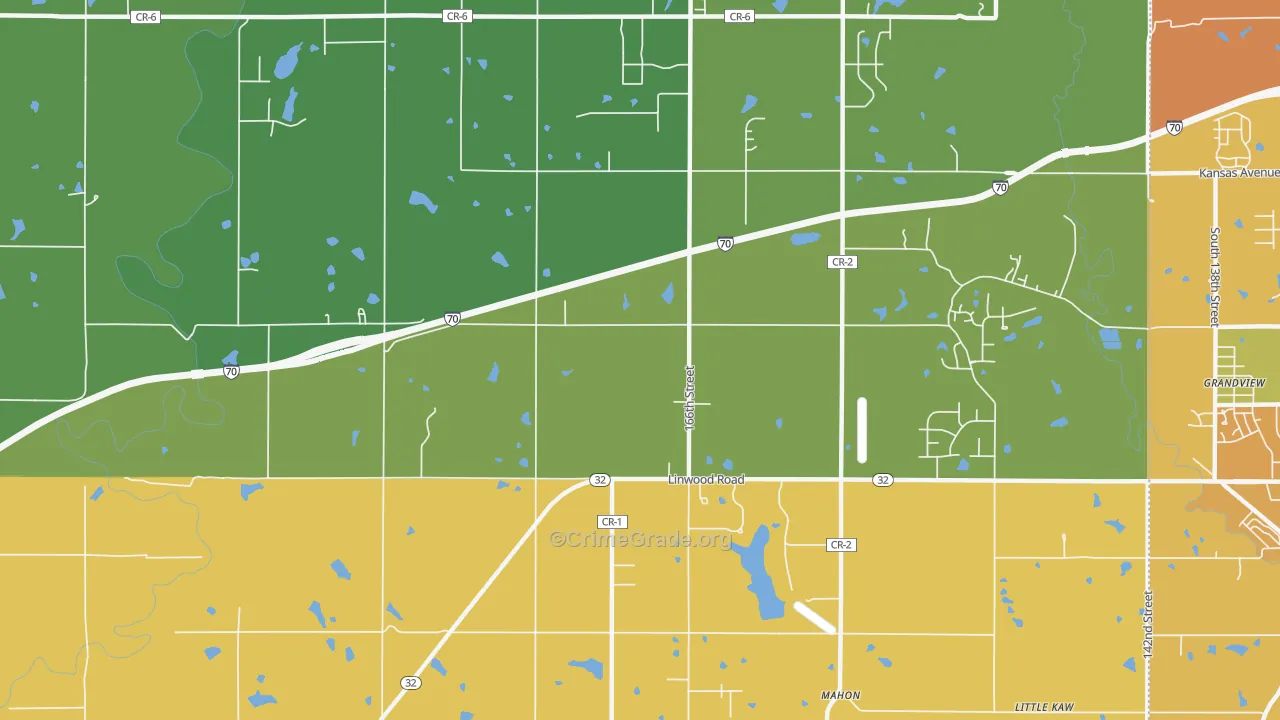 Grandview, KS Map of Murder Rates